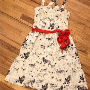 Maeve Anthropologie Dog Print Dress